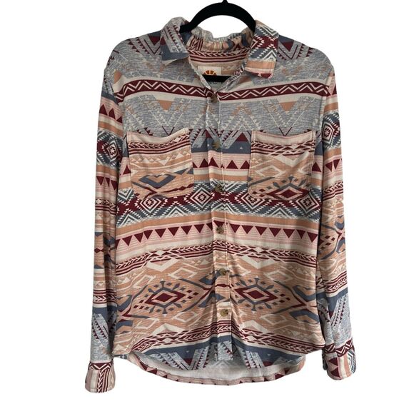 C&C California Tops - C&C California‎ Women’s Aztec Print Button Down Shirt Size Medium